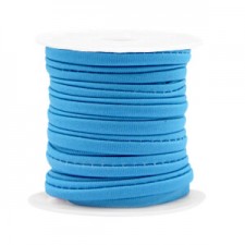 Stitched elastic Ibiza cord 4mm Cyan blue